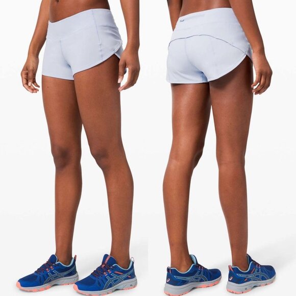 Lululemon Speed Up Shorts Light Blue Size 12 Regular 2020 Style W7AO6R Running - Picture 1 of 11